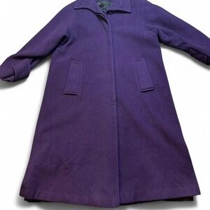 Vintage protege purple royal elegant glam trench coat women's medium/large READ‎